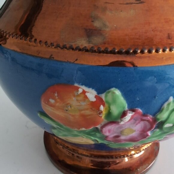 Antique Early Victorian 1840s Rare Staffordshire Pottery Copper Lustre Ware Jug - Picture 2 of 7
